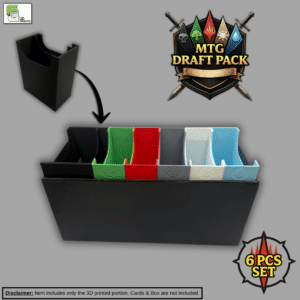 MTG Draft Organizer 6-piece Bundle Box insert set for basic lands and a personal draft deck